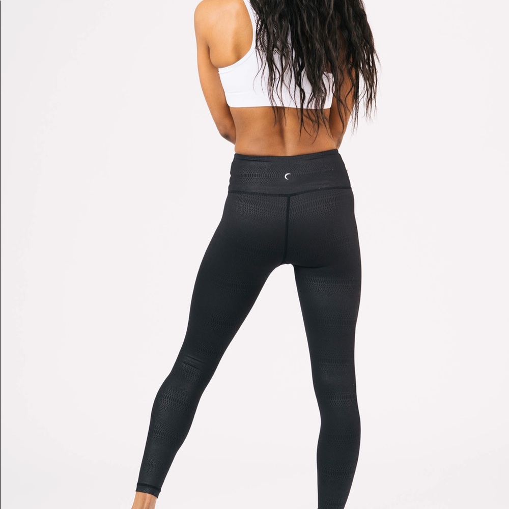 Black snakeskin Zyia leggings